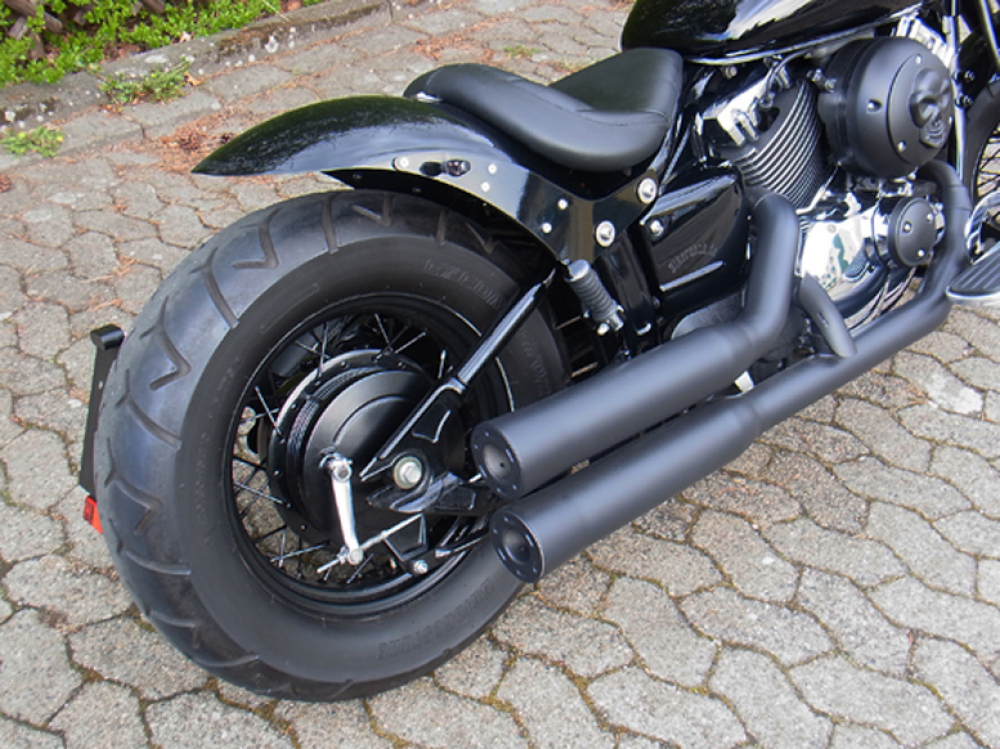 BR-Ceramic-Black- Falcon Double Groove / Komplettanlg.  / KAWASAKI VN 900 / mit KAT / EG-BE