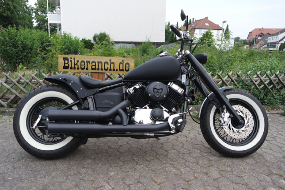 nur bei uns: Miller - KBS - Komplettanlage / schwarz - matt /// Yamaha XVS 1100 / jedes Baujahr / EG-BE