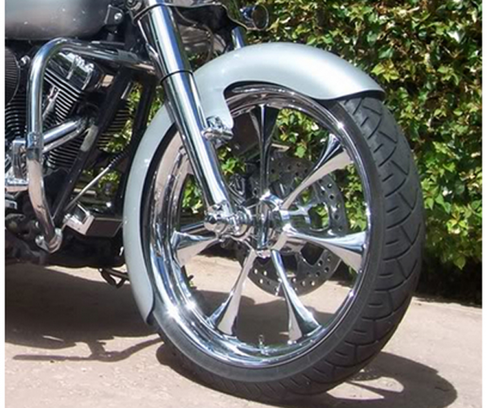 HA Frontfender BaggerStyle - 21 + 23 " / Stahlblech 2 mm / 152 mm b / roh / universal / kein Tüv notwendig