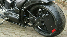 SALE: seitl. BR - Kennzeichenhalter - BULL 5 mm - Kompl.-Set - schwarz / Yamaha XVS 1100 DragStar / TÜV