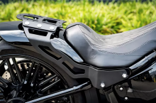 Custom Gepäckträger V2 / Harley-Davidson / Softail ab 2018 / flacher Custom - Heckfender 200/18" / black